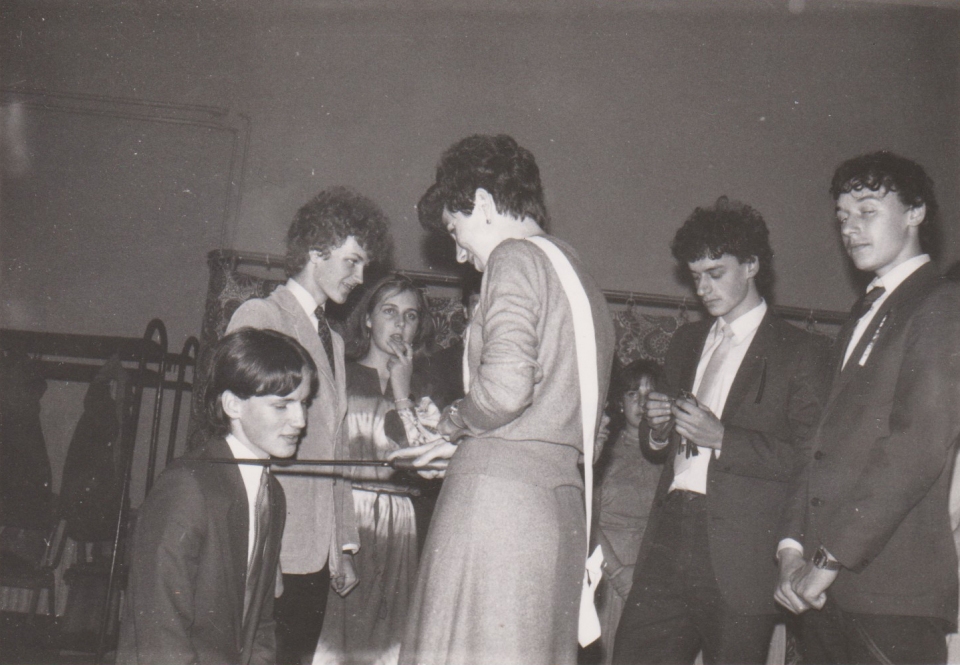 Stužkovací večírek 4. A, školní rok 1985–1986